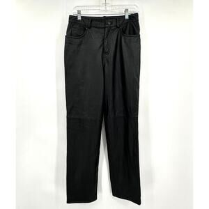 COLEBROOK & CO Leather Pants Straight Leg Black Size 10